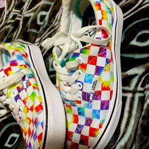 rainbow vans only worn once!